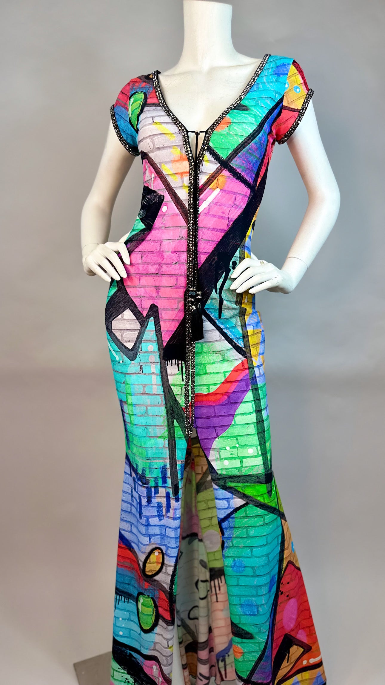 Mermaid style long dress with medallion