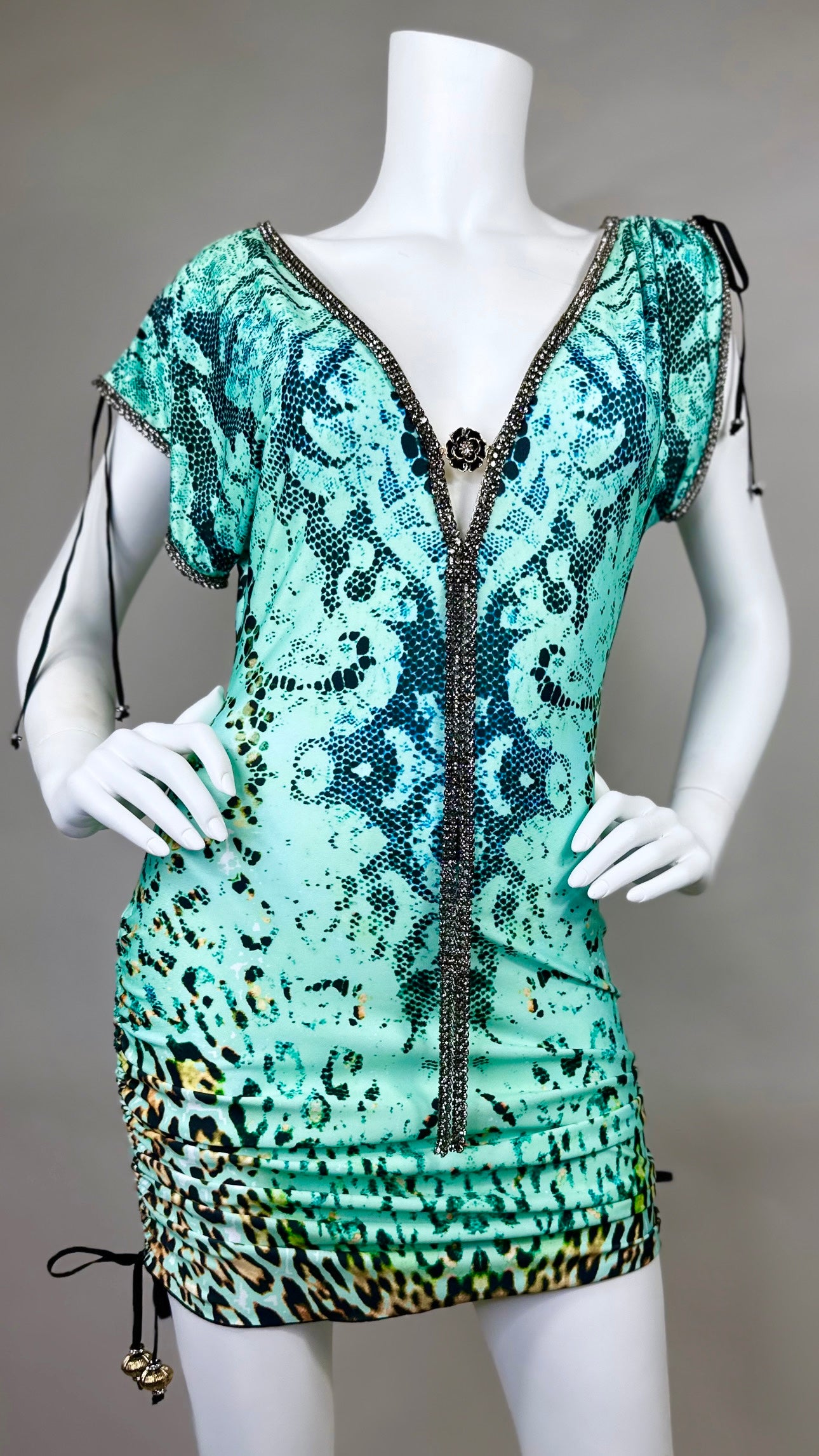 Troy Short Dress with adjustable sides