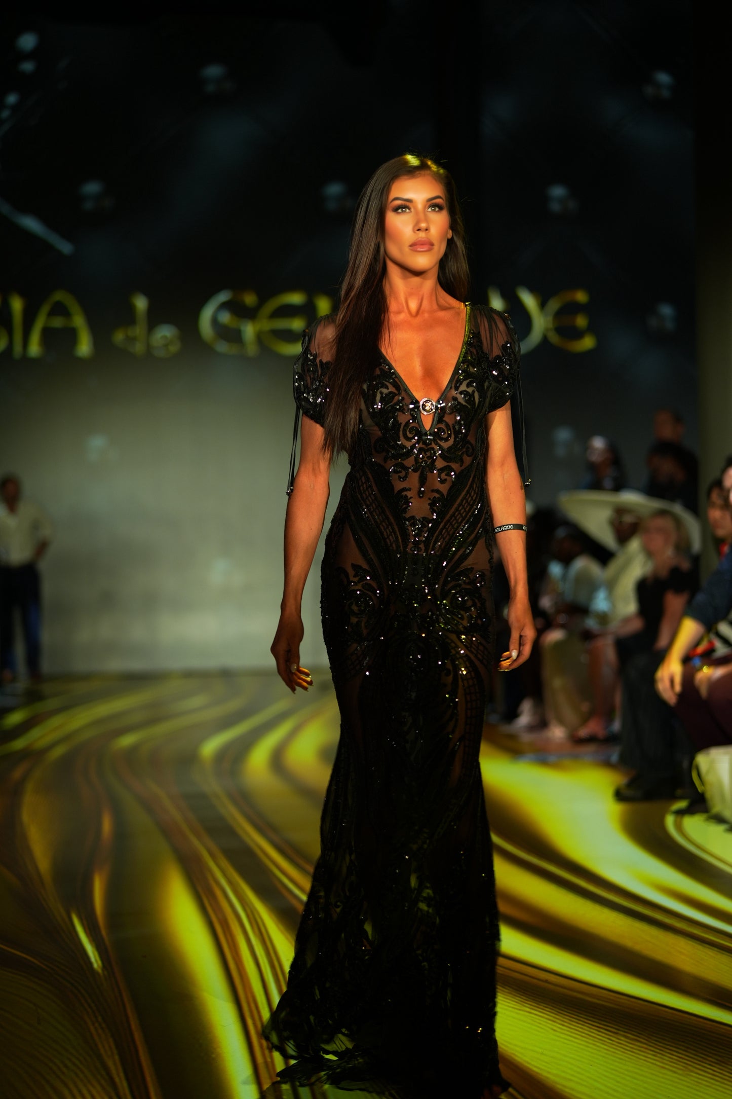 Troy long beaded dress