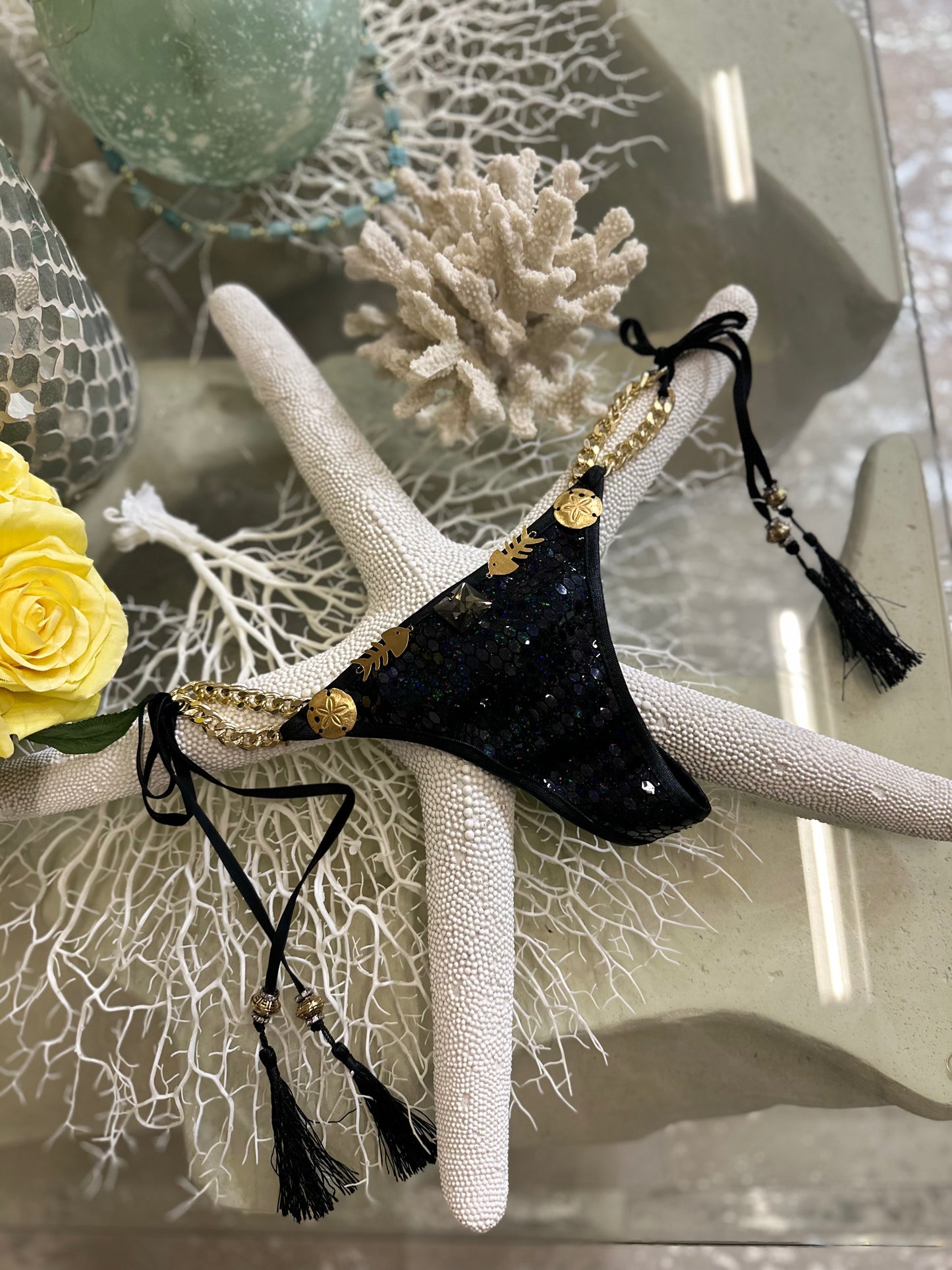Mermaid bikini with thong style bottom