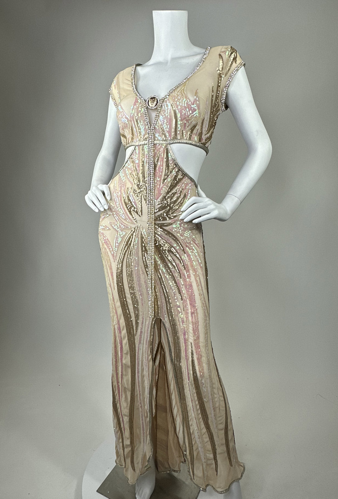 Mermaid cut-out style long dress