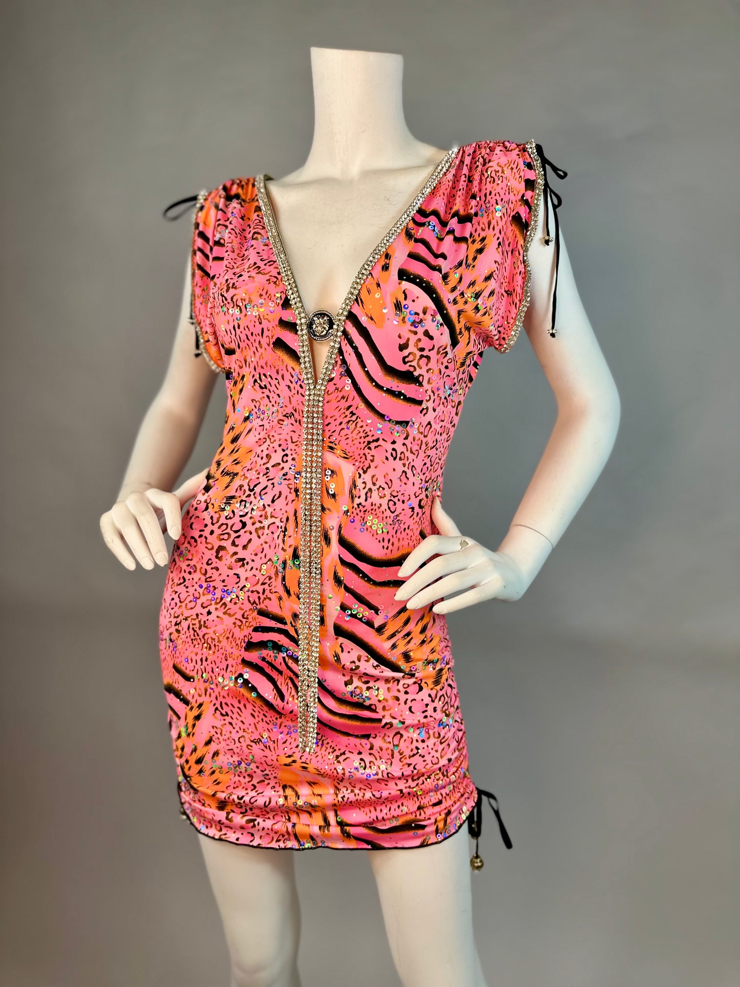 Troy Short Dress with adjustable sides